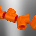 Orange Plastic Pipe Elbow Fittings For Plumbing Connections And Systems