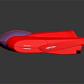 Shiny Red And Purple Futuristic Toy Car With Streamlined Body Design