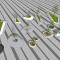 Modern Tree Pool Landscape Tree Pool Seat Landscape Seat Park Square Seat Community Rest Seat Curved Tree Pool Seat 3d model