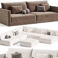 Modern Leisure Sofa Combination Modern Leisure Sofa Living Room Sofa Multi-person Sofa Pillow Pillow Home Furniture Simple 3d model