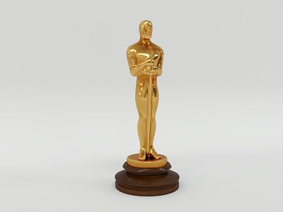 Modern Oscar statuettes 3d model