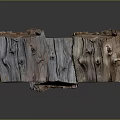 Three Natural Wooden Stone Tree Stump Stools With Textured Surfaces And Knots