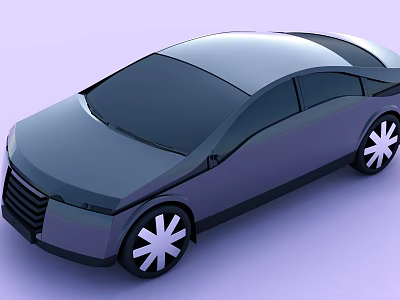Sleek Modern Car Exterior Design With Smooth Body And Stylish Wheels 3d model