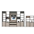 Modern Showcase Shelves With Screen Display Cabinets And Wine Bottle Racks 3d model