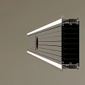 Modern Air Conditioner Vent With Metallic Grille And Sleek White Accent Trim Design Structure