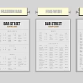 Bar Street Billboards Displaying Fashion Bar Fine Wine Beverage Detailed Menus