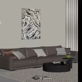 Modern Italian Sofa Combination Sofa Combination Leather Sofa Three-Seat Sofa Single Sofa 3d model