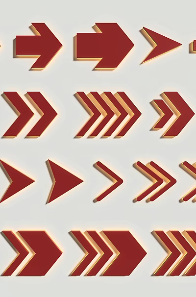 Traffic Signs With Red Directional Arrows In Various Styles For Road Navigation 3d model Traffic Signs With Red Directional Arrows In Various Styles For Road Navigation 3d model