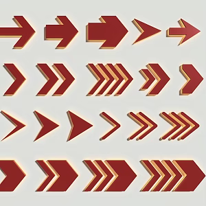 Arrow mark indication 3d model
