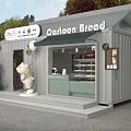 Modern Container Bakery 3d model