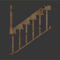 Detailed Unfinished Wooden Frame Structure With Multi Layered Support Beams And Brackets