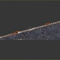 Industrial Metal Plate With Rusted Surface And Orange Straps On Dark Base