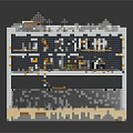 Modern Multi Level Water Transport Vehicle With Orange White Exterior And Deck Structure Design