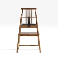 Wooden Kids Chair With Simple Design Backrest Comfortable Seat And Sturdy Structure