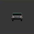 Vintage Silver Car With Green Windshield Classic Design And Sleek Body
