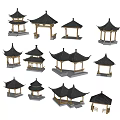 Banting Ancient Architecture Banting Landscape Pavilion Wooden Pavilion Courtyard Pavilion Garden Pavilion Su-style Pavilion Heavy Eaves Pavilion 3d model