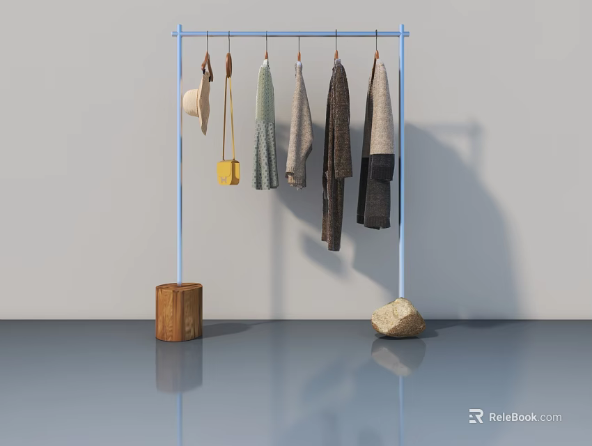 Modern Hinged Door Design With Simple Structure And Neutral Color For Home Use 3d model