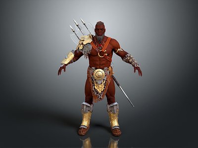 Western Samurai Western Warrior Western Hero Western Warrior Knight Hero Ancient Warrior Paladin 3d model