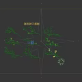 2D Branch Trunk Flower Branch Silhouette 3d model