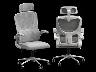 Ergonomic Office Chairs With Breathable Mesh Back Adjustable Headrest And Rolling Casters 3d model