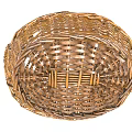 Natural Handwoven Wicker Basket with Handles for Home Storage and Decorative Use