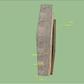 Building Component Wall Structure With Material Layers And Construction Details 3d model