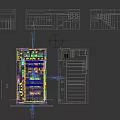 24 Hour Supermarket Interior With Shelves Daily Supplies Display Cases And Cashier Counter