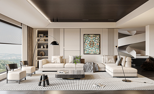 Modern Alexander living room 3d model