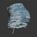 Stylish Light Blue Denim Shorts With Distressed Ripped Details And Frayed Hem