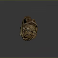 Intricate Handcrafted Rat Carving With Detailed Leaves And Fruits Decorative Art Piece