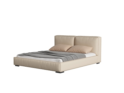 Minimalist double bed model