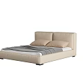 Minimalist double bed 3d model