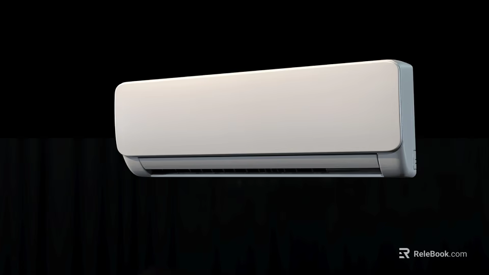 Modern Wall Mounted Air Conditioner Fan With White Sleek Design And Efficient Cooling 3d model 