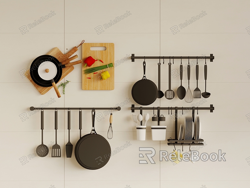 Kitchen board kitchenware kitchen supplies model