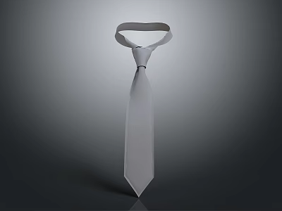 Elegant White Tie Sculpture Carving Artwork With Dark Gradient Background Design 3d model
