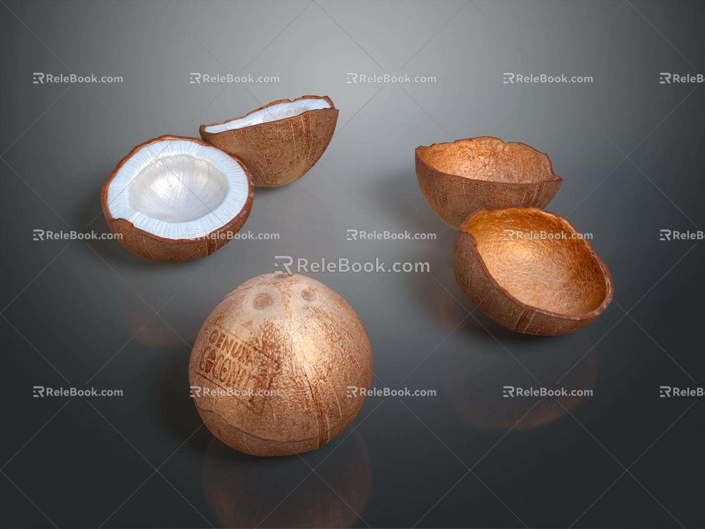 Coconut Fruit Tropical Fruit Fresh Fruit Realistic 3d model