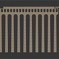 Classical Architectural Structure Featuring Multiple Stone Columns And Decorative Top