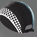 Black Police Hat With POLICE Lettering And Checkerboard Side Pattern