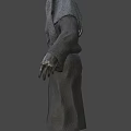 Mysterious Hooded Robed Figure 3D Model With Dark Cloak and Outstretched Hands