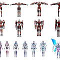 Smart Machines with Various Designs Different Colors and Robot Forms 3d model
