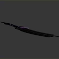 Futuristic Iridescent Knife With Purple And Blue Gradient Blade And Black Handle