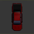 Red Pickup Truck With Black Roof And Off Road Tires Exterior Design