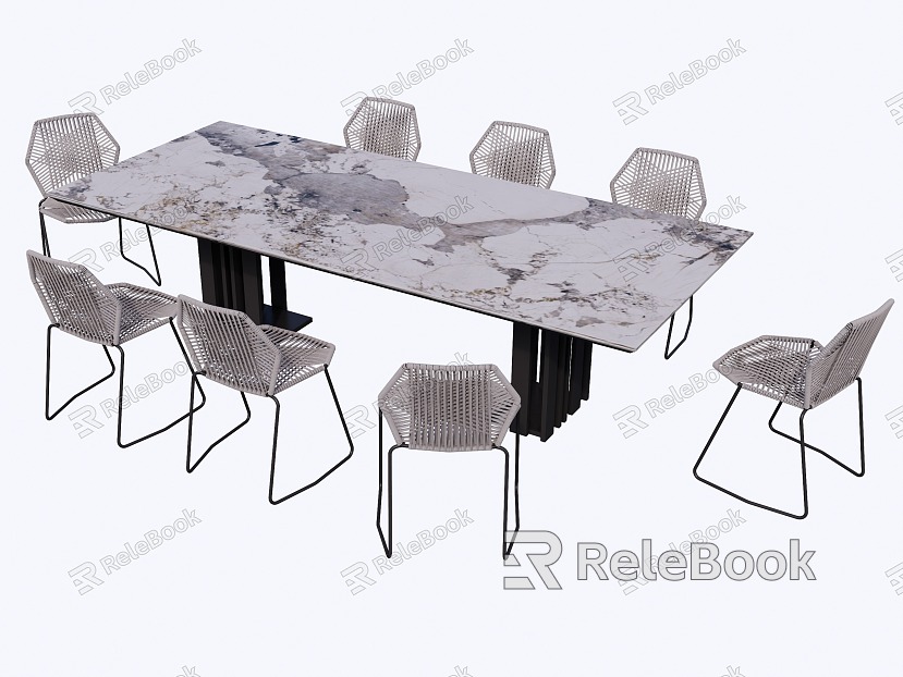 Modern Outdoor Dining Table and Chair model