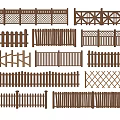 Different Types of Decorative Wooden Fences with Various Patterns and Designs