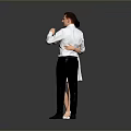 Woman in white dress making heart shape with man against gray background and floor reflection