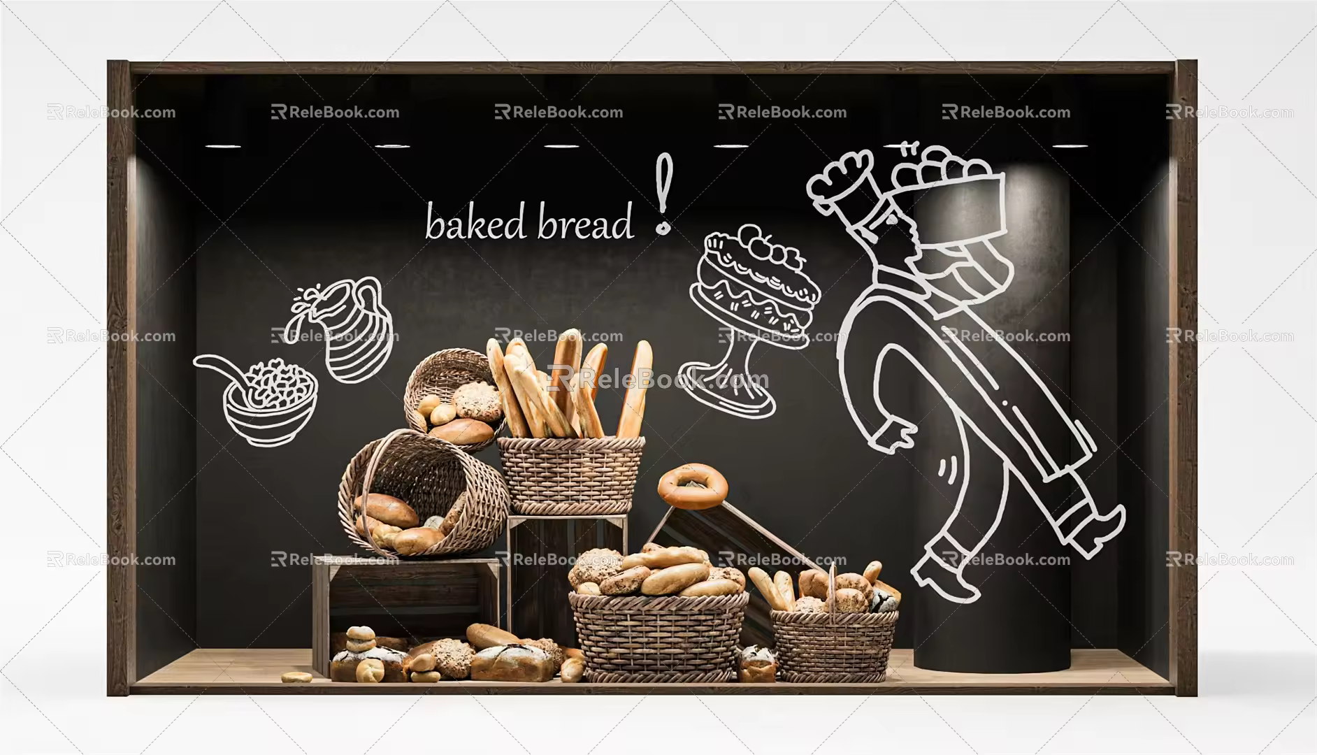 Modern Window Shop 3d model