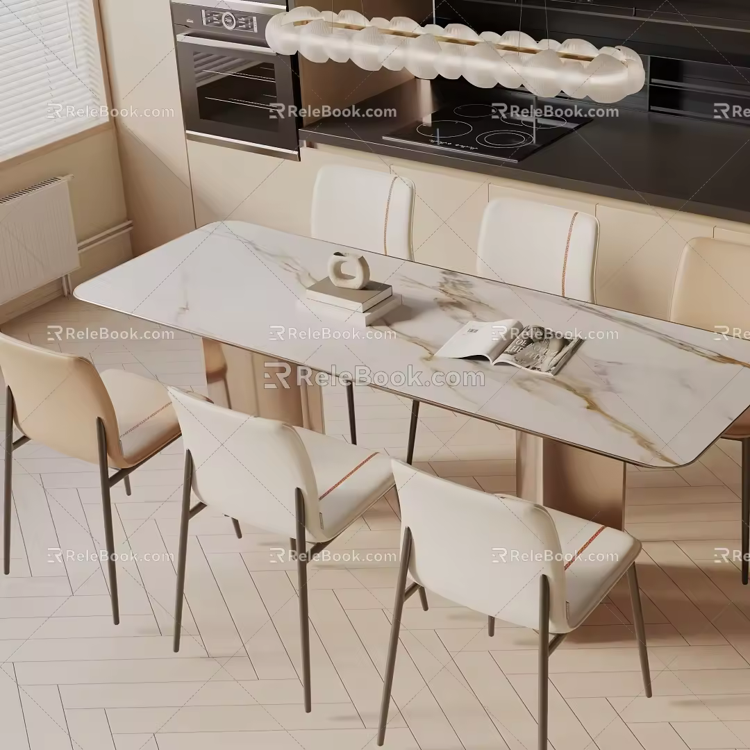 Modern table combination 3d model
