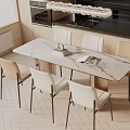 Modern table combination 3d model