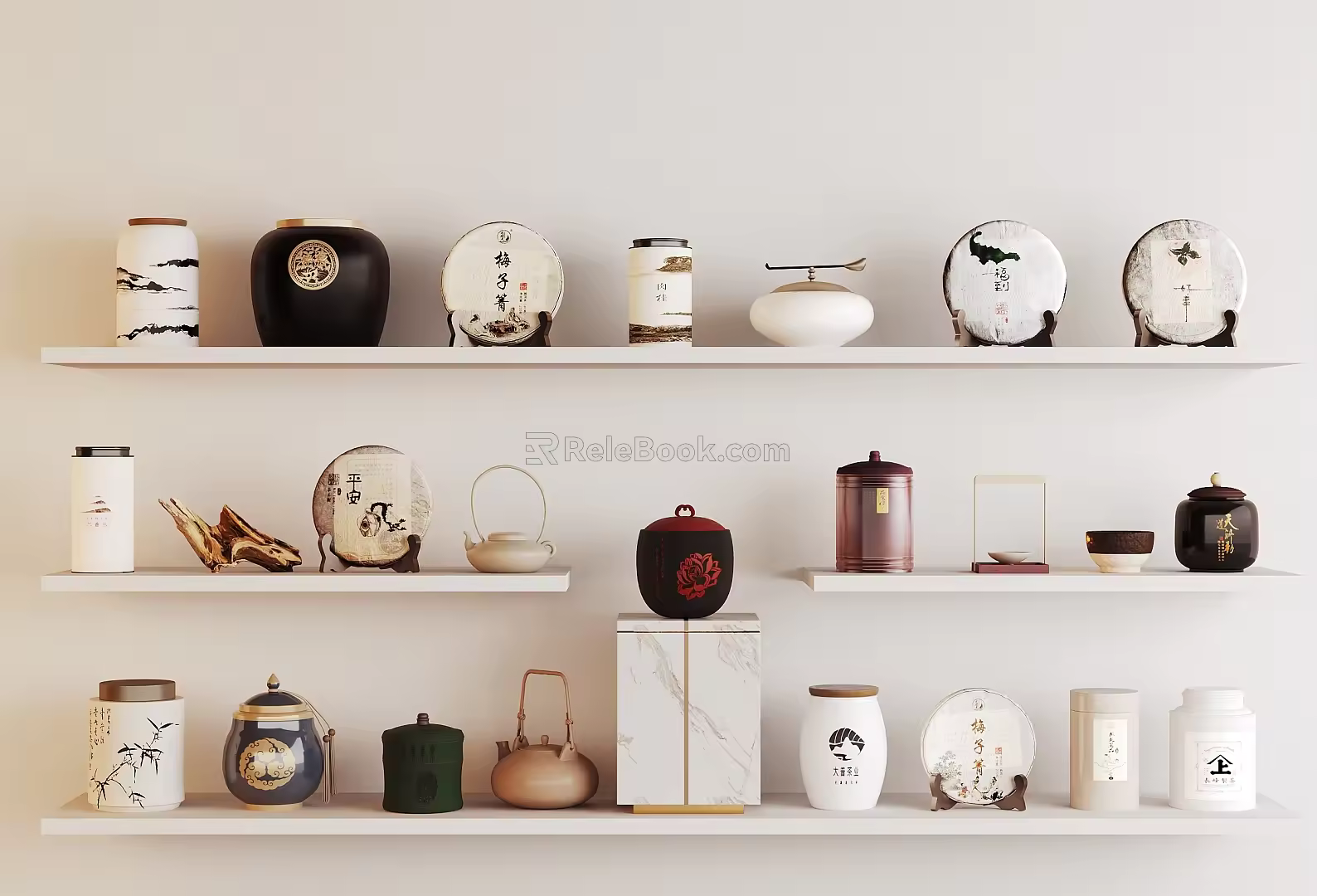 New Chinese Tea Cage Tea Cake Tea Pot Tea Set 3d model