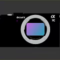 Sony α7c Black Mirrorless Camera Design With Textured Grip And Colorful Lens Mount